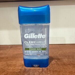 NWT Gillette ClearShield 72HR Sweat Protection Power Rush Gel